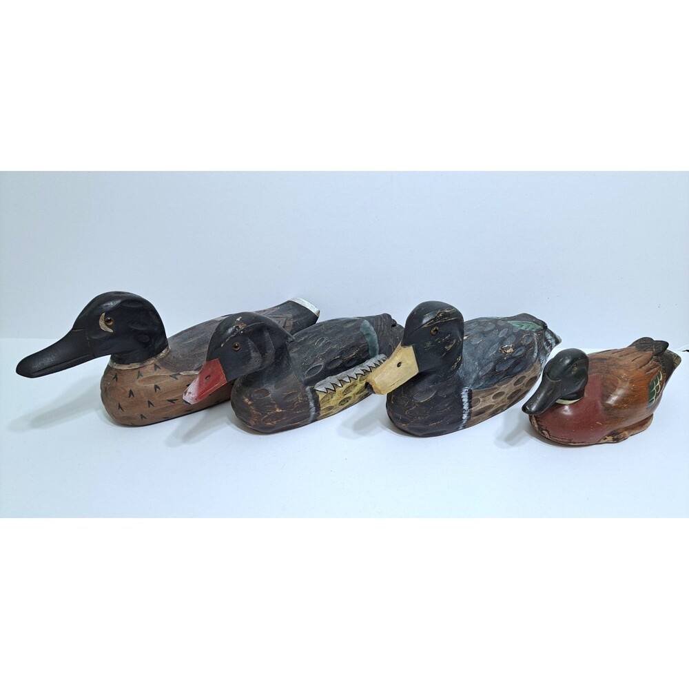 Duck Decoy Lot of 4 Heritage Mint Vintage Wood Painted Pintail Mallard Blue Wing
